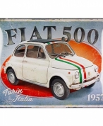 Ретро табела FIAT 500 TORINO 30x40 см