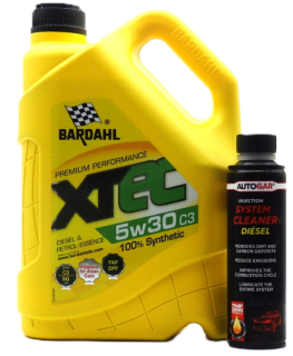 Масло BARDAHL XTEC C3 5W30 5L с добавка AUTOGAR diesel injector system cleaner