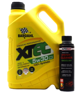 Масло BARDAHL XTEC C3 5W30 5L с добавка AUTOGAR injector system cleaner