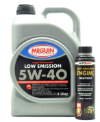 Масло MEGUIN LOW EMISSION 5W40 5L с добавка за масло AutoGar engine treatment