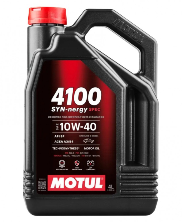 Масло MOTUL 4100 SYN-nergy spec 10W40 4L