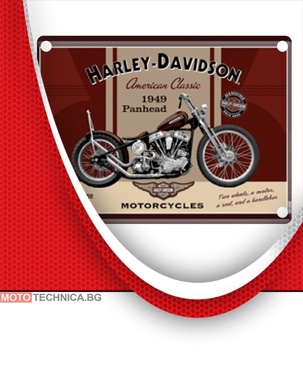 Ретро табела HARLEY-DAVIDSON PANHEAD 30 х 40 см