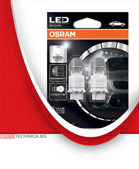 Диодни крушки P27W/7W 12V OSRAM W2.5x16q LEDriving 2бр